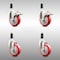 Service Caster 4 Inch 316SS Red Poly Swivel 1 Inch Expanding Stem Caster Lock Brake, 2PK SCC-SS316TTLEX20S414-PPUBRED-2-S-2-1 - alternate 5